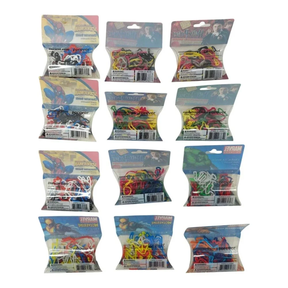 Character Bandz Elastic Bracelets Harry Potter Marvel Birthday Party Favors Lot